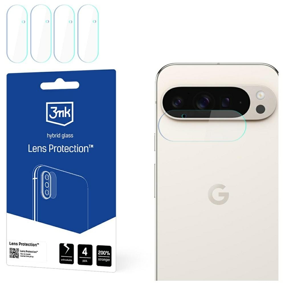 Ochrona na obiektyw aparatu 3MK Lens Protect do Google Pixel 9 Pro XL 4szt