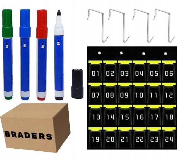 NUMEROWANY ORGANIZER NA TELEFONY - TABLICA 24 KIESZENI DO KLASY LUB BIURA