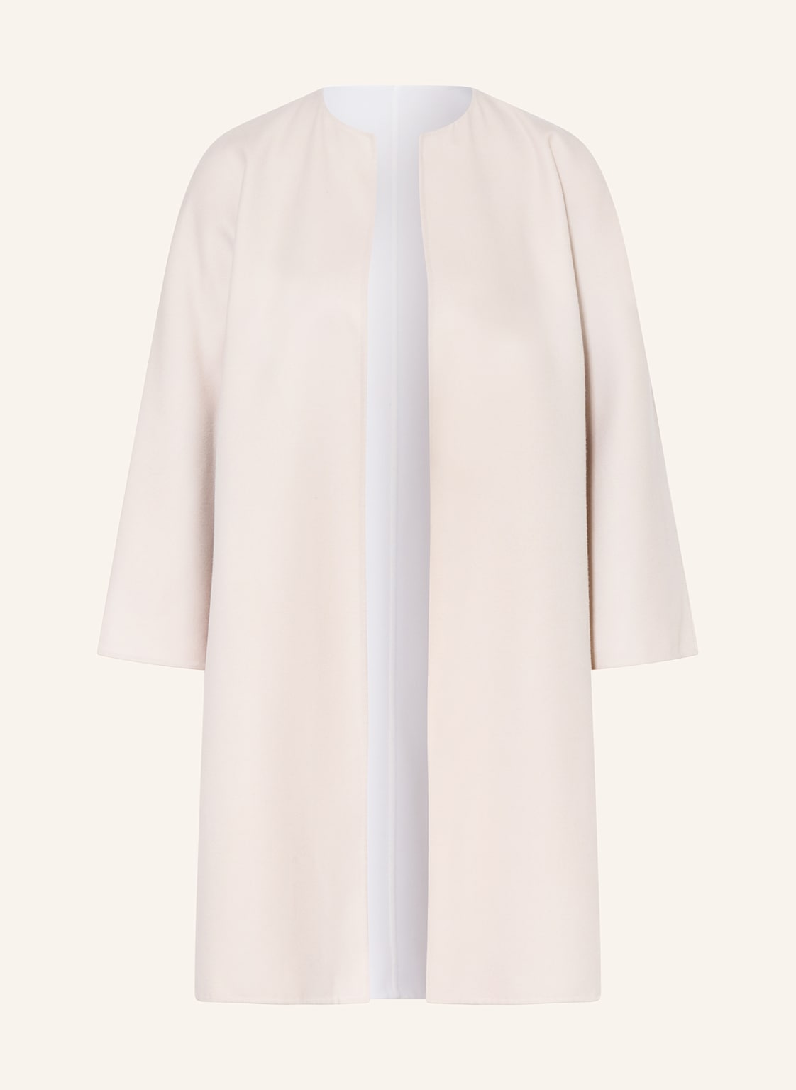 Manzoni 24 Płaszcz Wełniany Z Rękawami 3/4 rosa