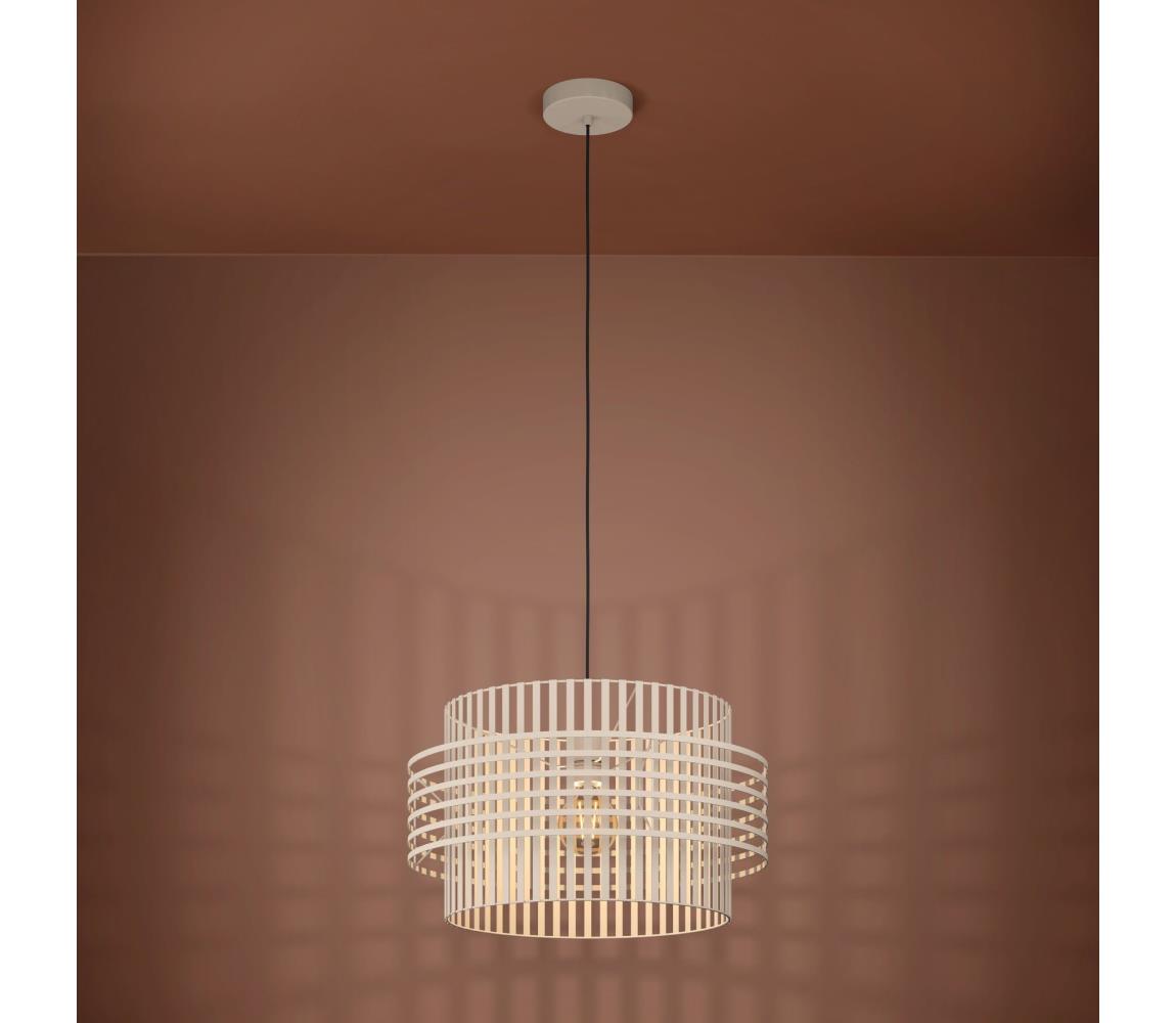 Eglo 390145 - Żyrandol na lince OLTAMAR 1xE27/40W/230V śr. 48 cm kremowy