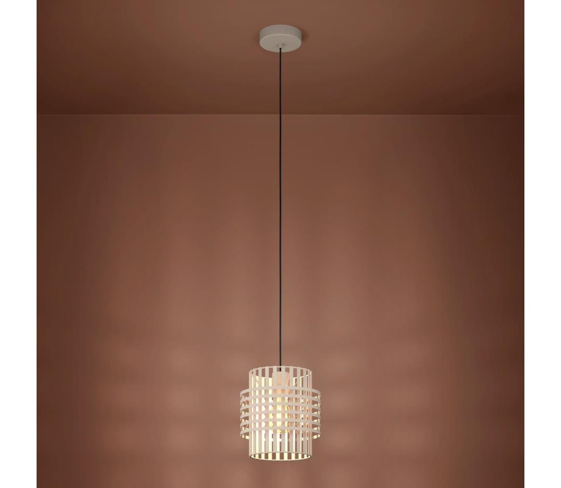 Eglo 390146 - Żyrandol na lince OLTAMAR 1xE27/40W/230V śr. 21 cm kremowy