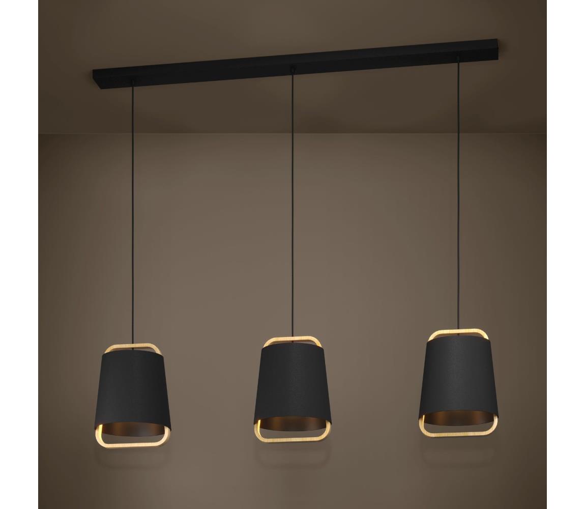 Eglo 390186 - Żyrandol na lince CAMALOZA 3xE27/40W/230V czarny