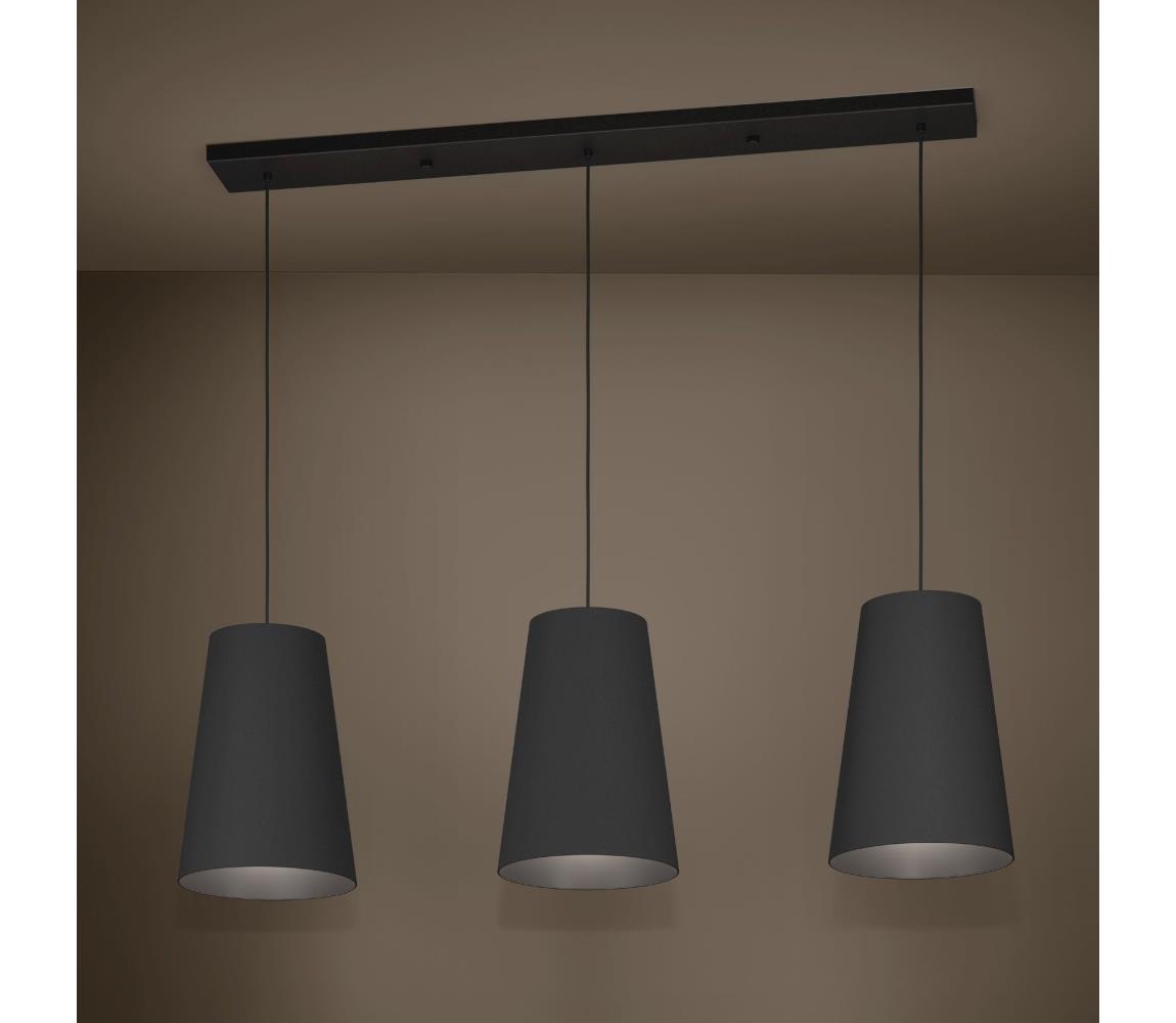 Eglo 390133 - Żyrandol na lince PETROSA 3xE27/40W/230V czarny