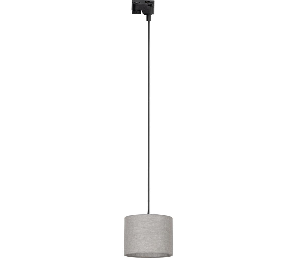 Żyrandol na łańcuchu do systemu szynowego TRACER 1xE27/15W/230V śr. 20 cm czarny/szary