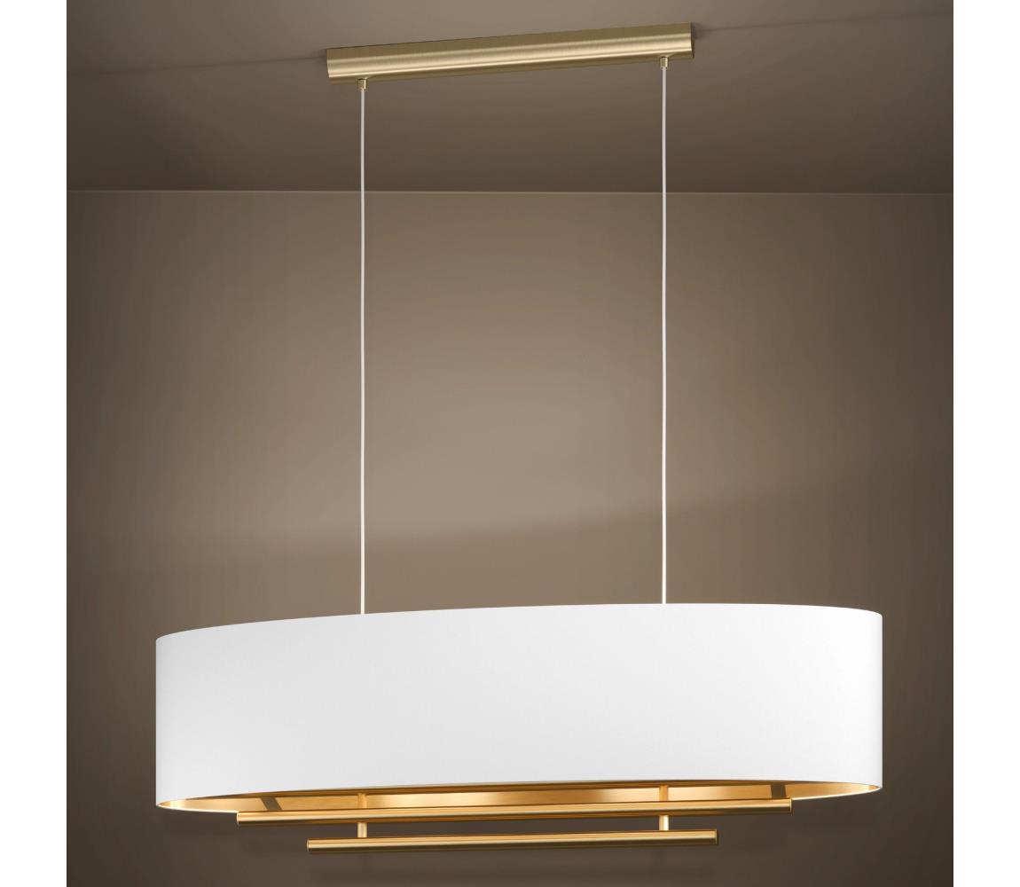 Eglo 390182 - Żyrandol na lince PINETARA 4xE27/40W/230V biały/złoty