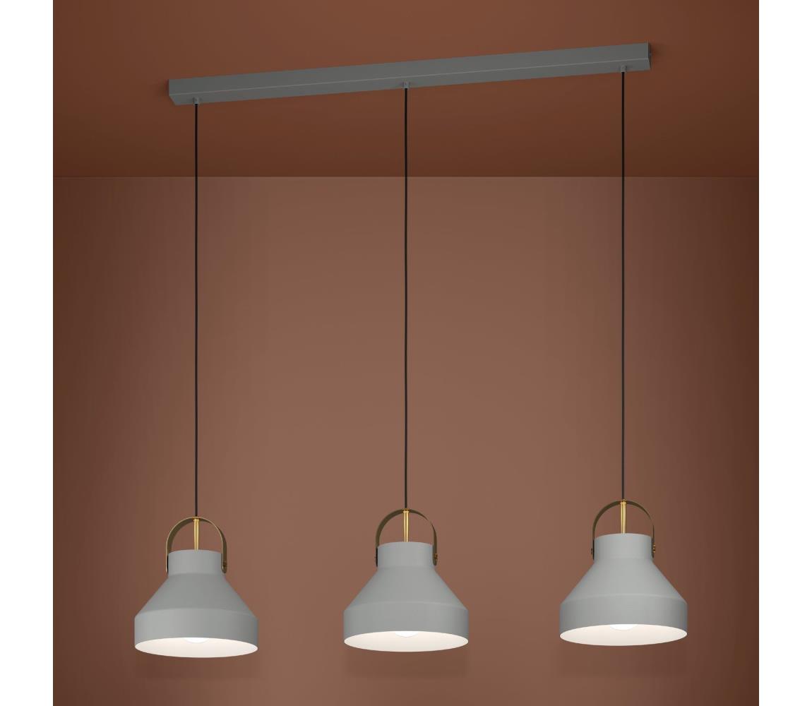 Eglo 390227 - Żyrandol na lince ESTEPONA 3xE27/40W/230V szary