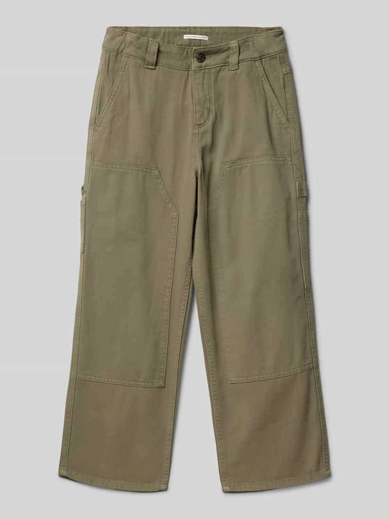 Spodnie o kroju baggy fit z bawełny