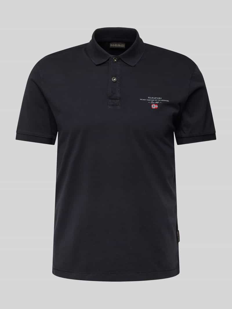 Koszulka polo o kroju regular fit z wyhaftowanym logo model ‘elbas’