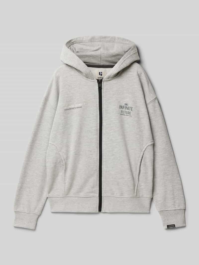 Bluza rozpinana z nadrukiem z logo i napisem