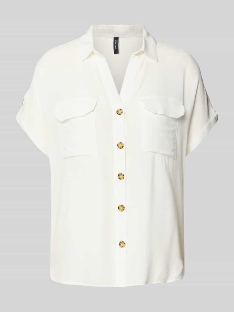 Bluzka koszulowa o kroju regular fit z kieszeniami na piersi model ‘BUMPY’