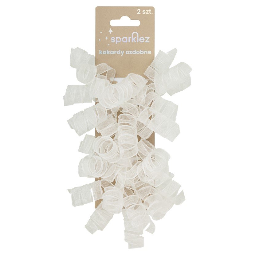 SPARKLEZ Rozeta spirala biała transparent 2szt