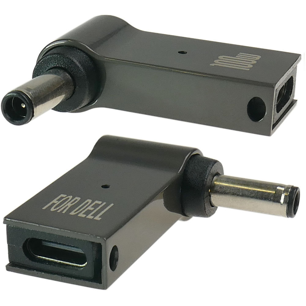 Przejściówka zasilania adapter wtyk USB-C do 4,5x3,0mm+pin DELL Aluminium
