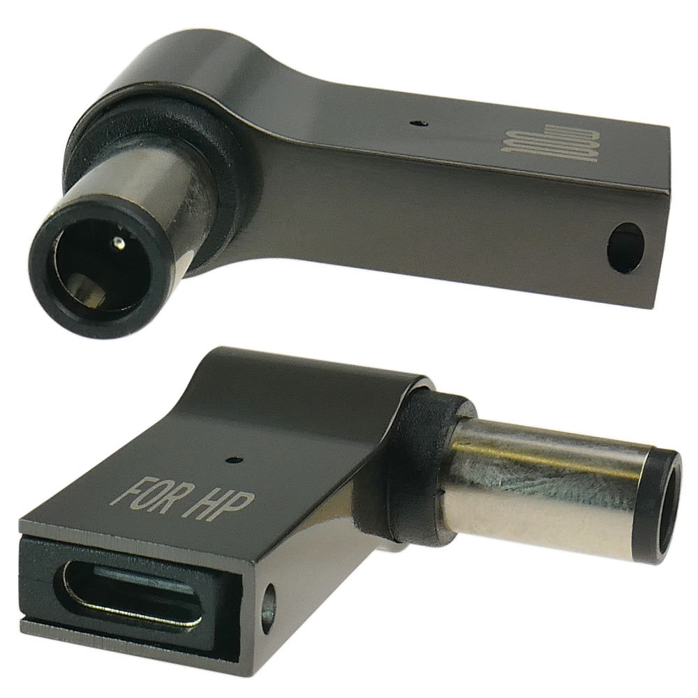 Przejściówka zasilania adapter wtyk USB-C do 7,4x5,0mm +pin HP Aluminium