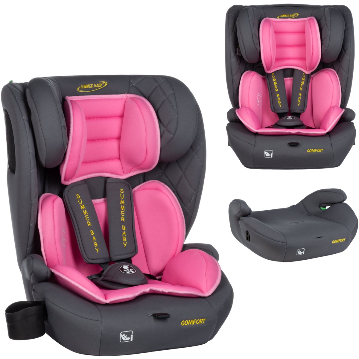 FOTELIK SAMOCHODOWY COMFORT 2w1 76-150cm i-SIZE FWF R129 SUMMER BABY