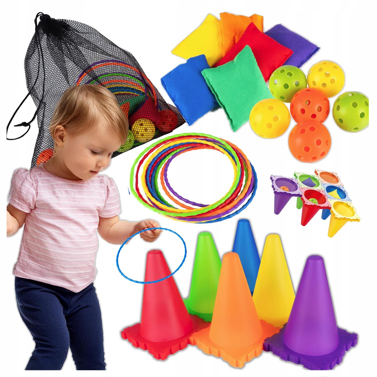 GRY SPORTOWE DLA DZIECI ZESTAW GRA ZRĘCZNOŚCIOWA RZUT DO CELU