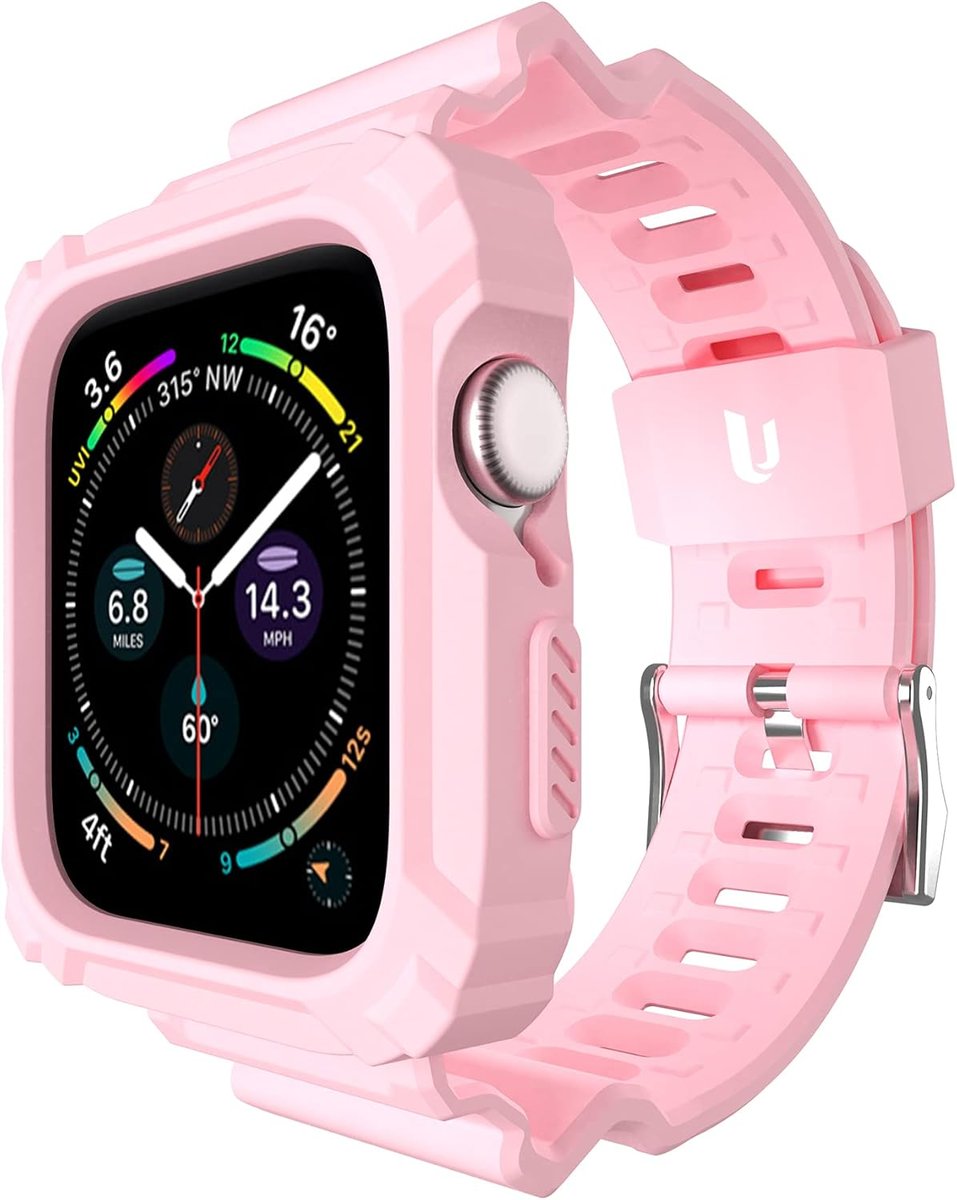 PASEK ETUI DO ZEGARKA APPLE WATCH 1/2/3/4/5/6/7/8/9/SE 38/40/41mm RÓŻOWY
