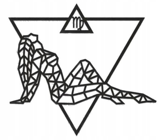 DREWNIANE PUZZLE 3D DEKORACJA ŚCIENNA ZNAK ZODIAKU PANNA ZESTAW DO ZŁOŻENIA