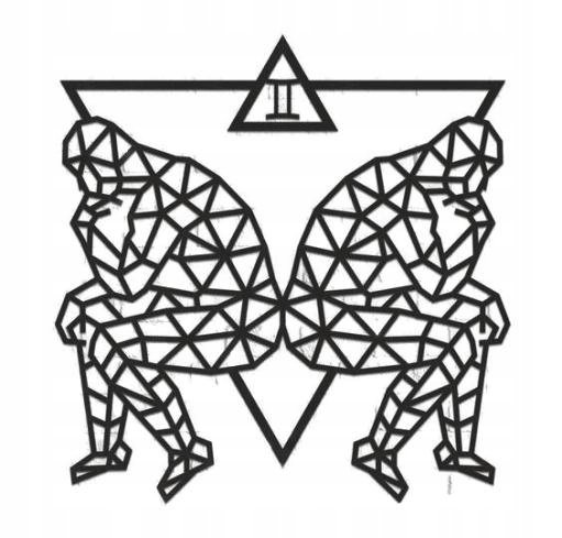 DREWNIANE PUZZLE 3D DEKORACJA ŚCIENNA ZNAK ZODIAKU BLIŹNIĘTA DO ZŁOŻENIA
