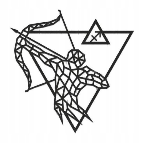 DREWNIANE PUZZLE 3D DEKORACJA ŚCIENNA ZNAK ZODIAKU STRZELEC DO ZŁOŻENIA