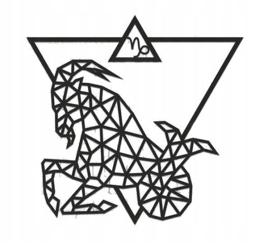 DREWNIANE PUZZLE 3D DEKORACJA ŚCIENNA ZNAK ZODIAKU KOZIOROŻEC DO ZŁOŻENIA