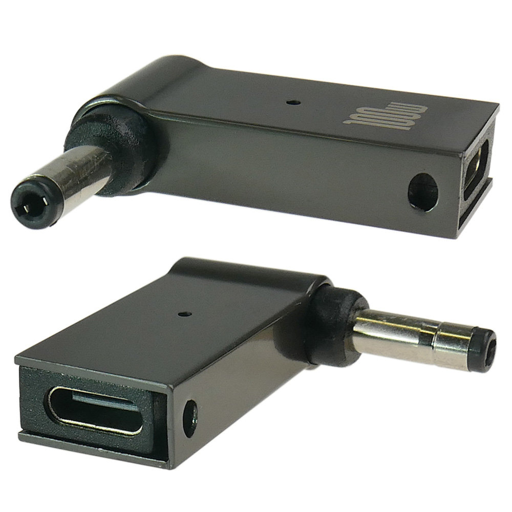 Przejściówka zasilania adapter wtyk USB-C do 4,0x1,7mm HP LENOVO Alu