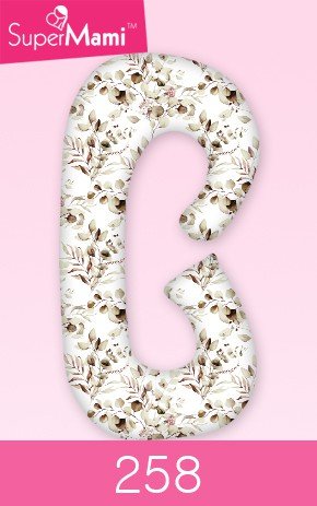 Poduszka ciążowa bawełniana typu C eukaliptus