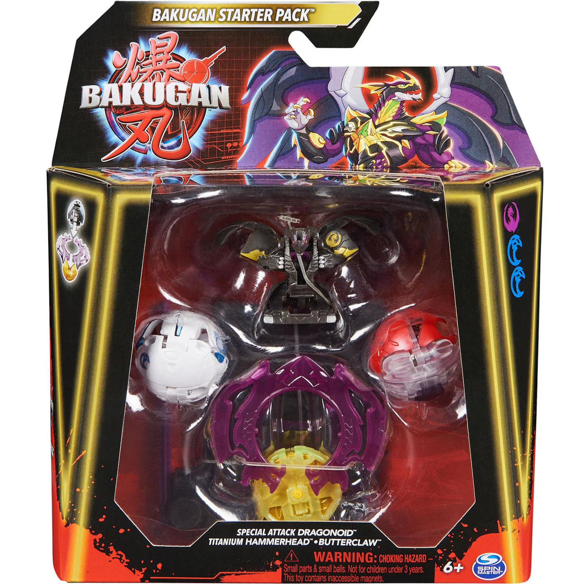 BAKUGAN 3.0 STARTER PACK SPECIAL ATTACK DRAGONOID + HAMMERHEAD + BUTTERCLAW