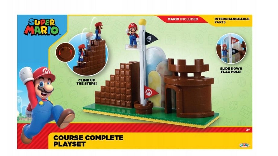 World of Nintendo Super Mario Mini Figure Playset End Level zestaw do zabawy