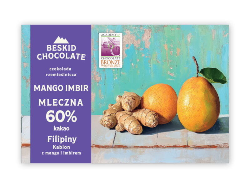 CZEKOLADA MLECZNA MANGO - IMBIR 60% KAKAO