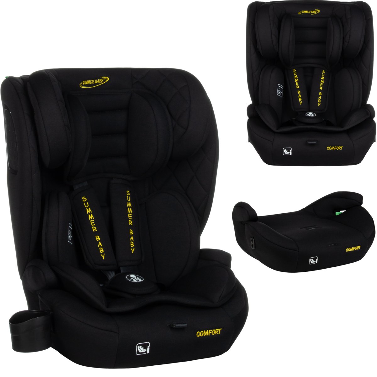 FOTELIK SAMOCHODOWY COMFORT 2w1 76-150cm i-SIZE FWF R129 SUMMER BABY
