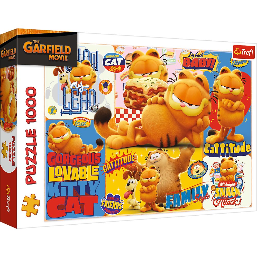 Puzzle, Trefl, Przygody Garfielda, 1000el.