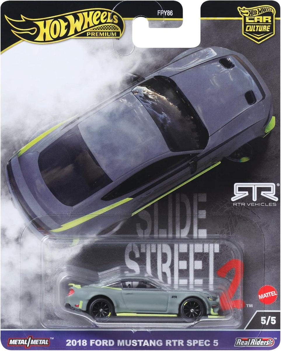 Hot Wheels Premium Car Culture Slide Street 2 autko kolekcjonerskie 2018 Ford Mustang RTR SPEC 5 HKC85