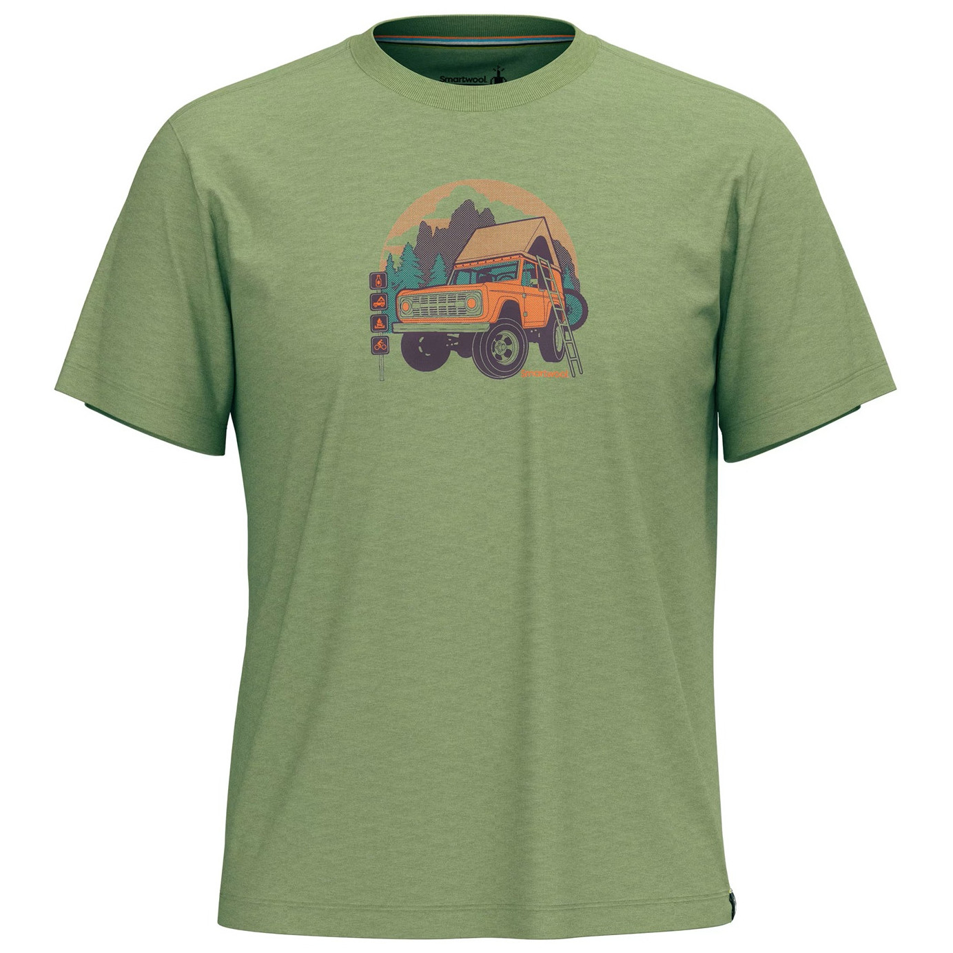Koszulka Smartwool Long Weekend Short Sleeve Graphic Tee Rozmiar: L / Kolor: zielony