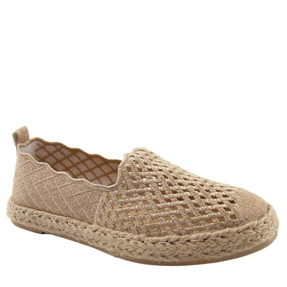 Vinceza 13625 damskie espadryle ażurowe beżowe