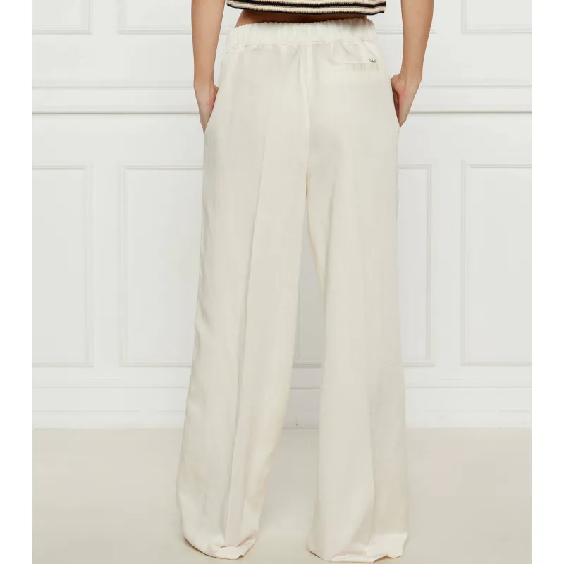 BOSS BLACK Spodnie Taualy-W | Relaxed fit | z dodatkiem lnu