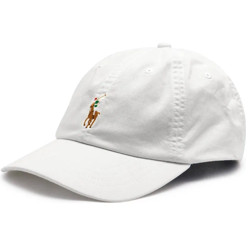 POLO RALPH LAUREN Bejsbolówka z dodatkiem skóry
