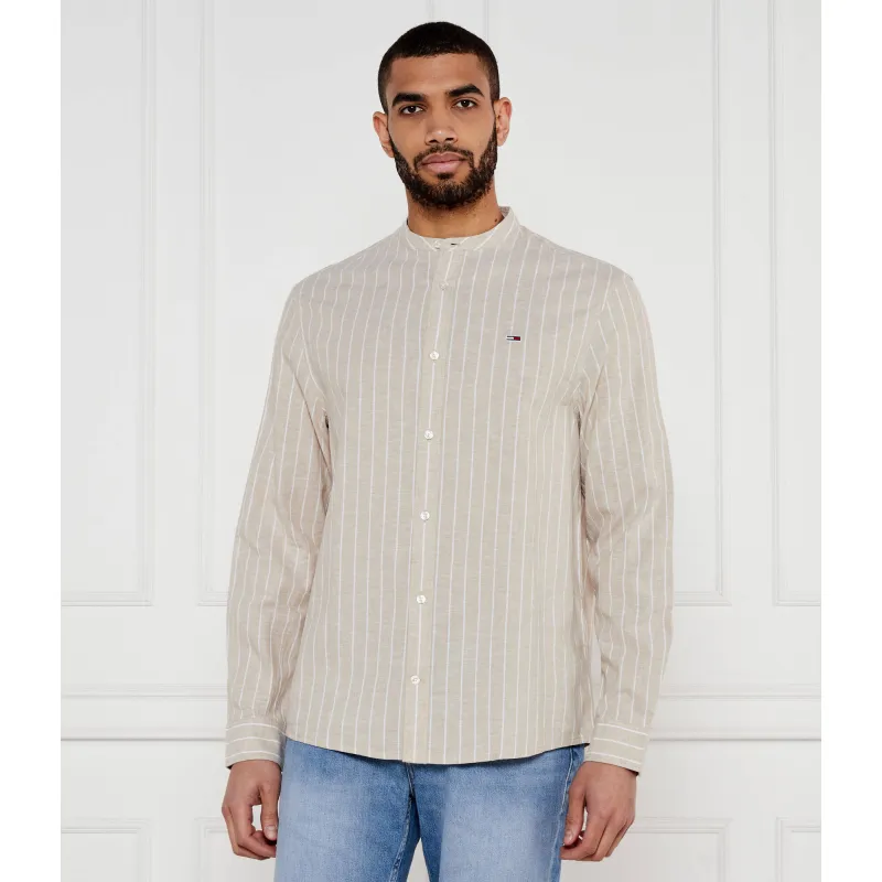 Tommy Jeans Koszula Regular Fit z dodatkiem lnu
