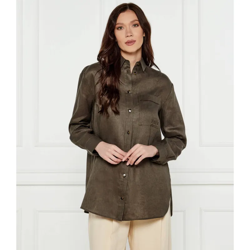 Max Mara Leisure Lniana koszula NOEL Loose fit