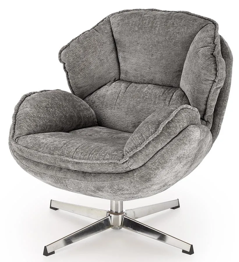 Popielaty fotel wypoczynkowy - Laosa