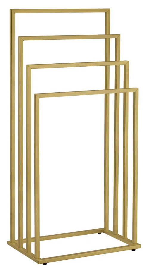 Złoty stojak na ręczniki do łazienki glamour - Kordo