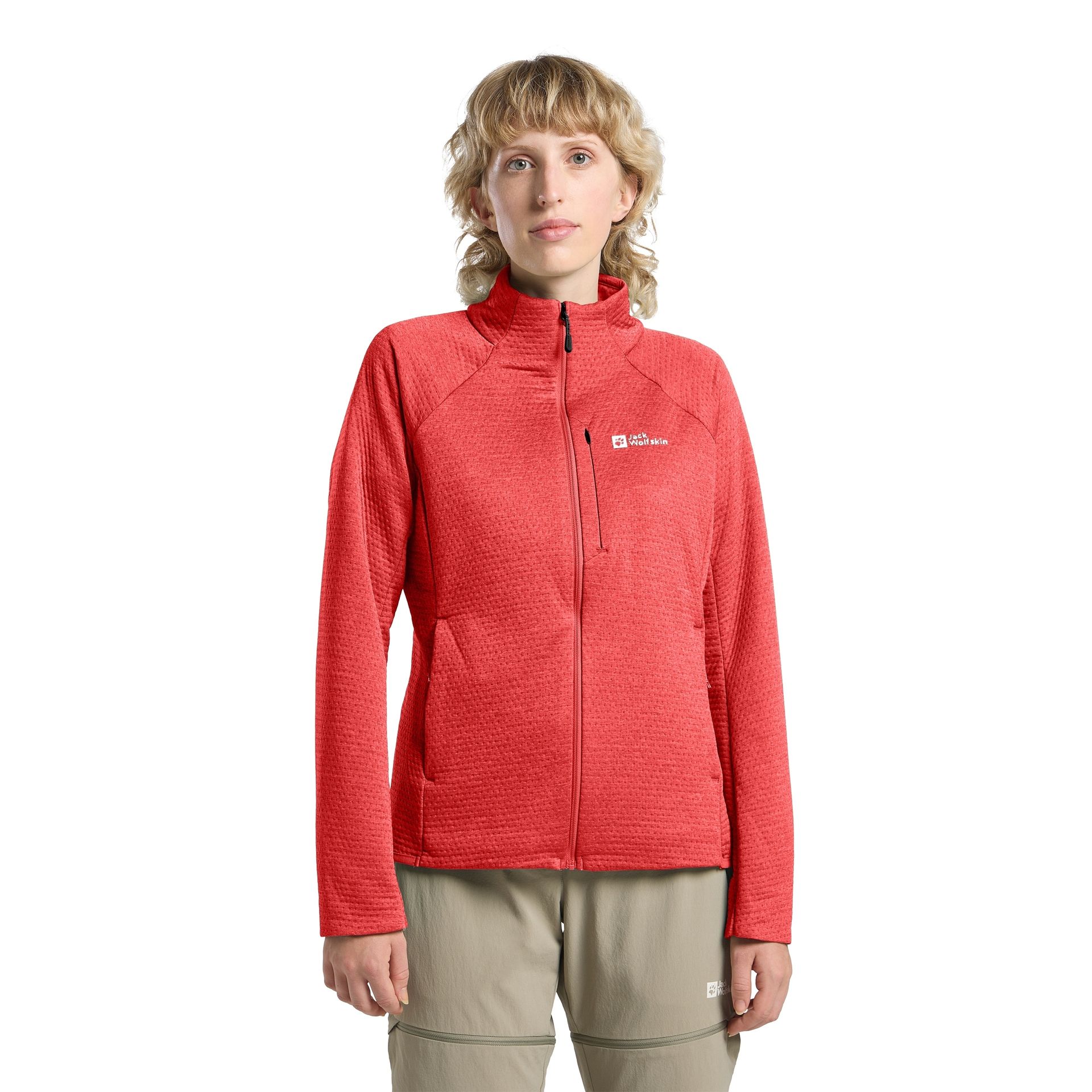 Bluza damska Jack Wolfskin TAIGA FZ W Vibrant Red - XS