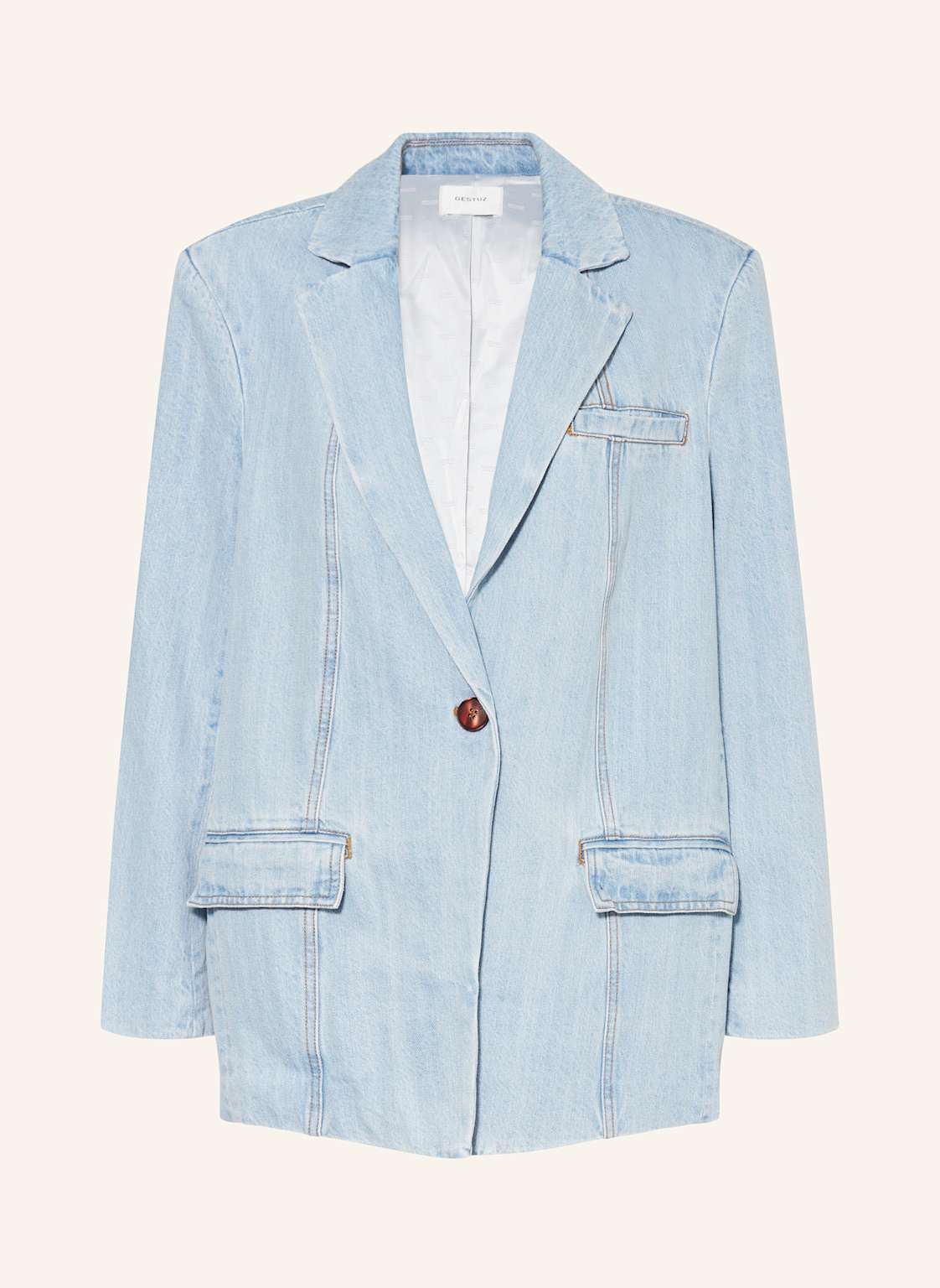 Gestuz Blezer Vellagz W Stylu Jeansowym blau