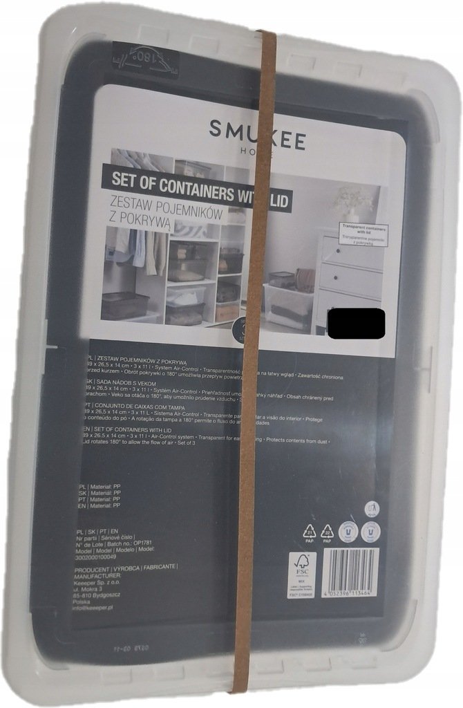 Zestaw pojemników z pokrywką 3x11L