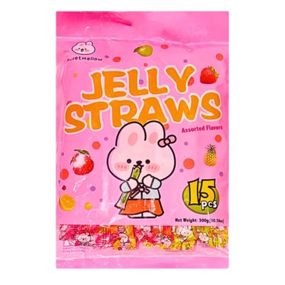 Sweet Mellow Jelly Straws Assorted 300g