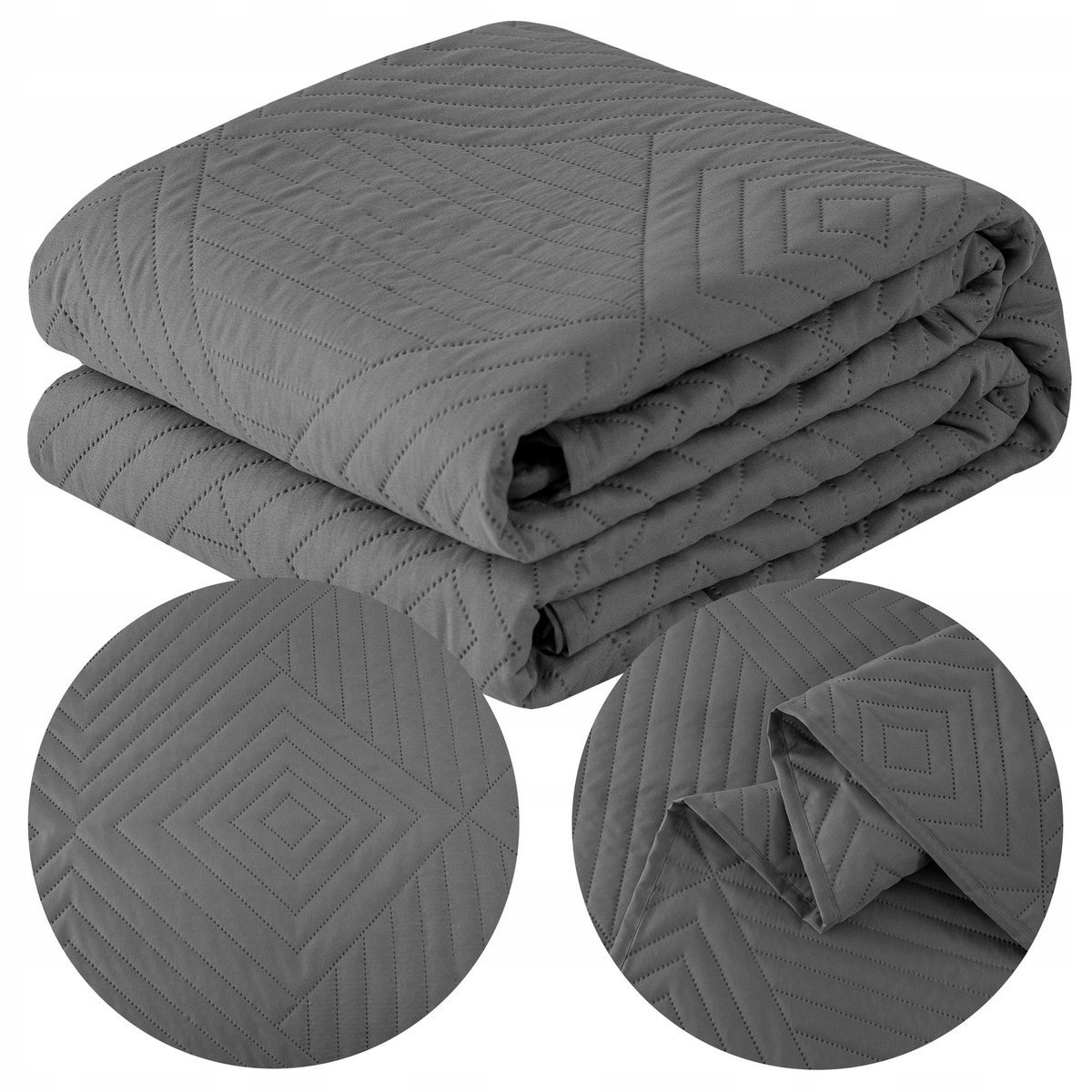 Narzuta 220x240 kapa pled na łóżko tłoczona jednolita mikrofibra ZEYNEP