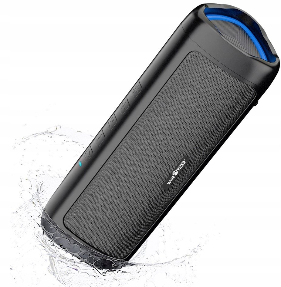 Głośnik przenośny Bluetooth 5.3 + AUX WiseTiger C27 IPX5 RGB TWS do 24h