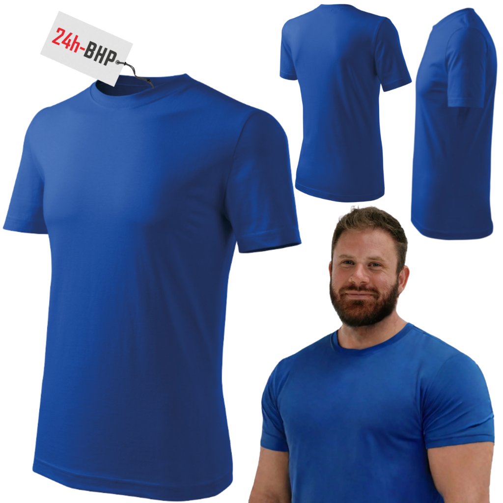 Koszulka robocza z krótkim rękawem chabrowa 24h-CLASSIC r. XL