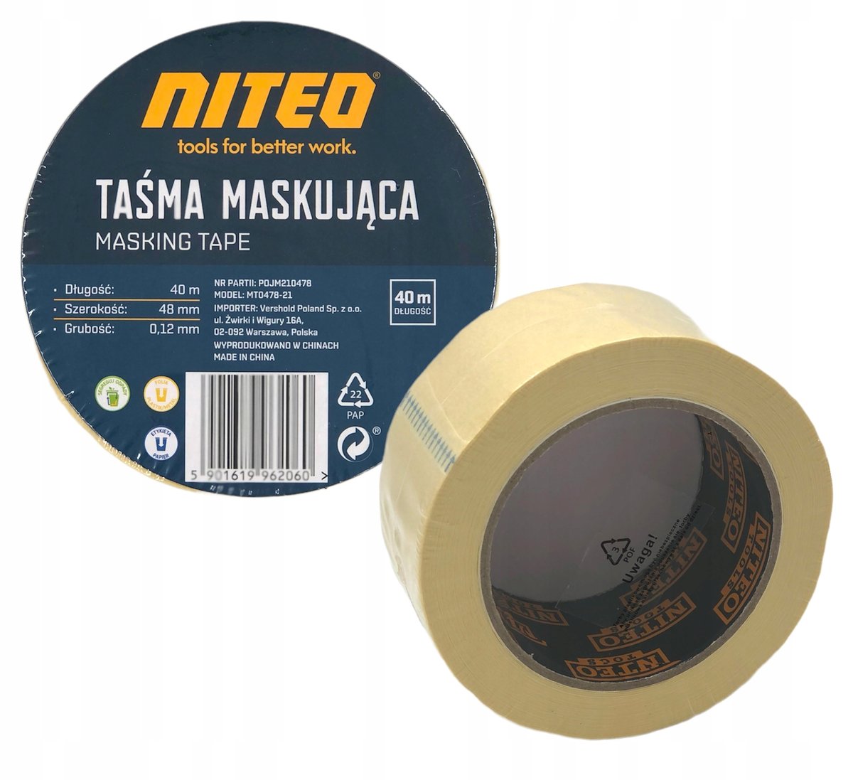Taśma pakowa Niteo szer. 48 mm dł. 40 m 1 szt.
