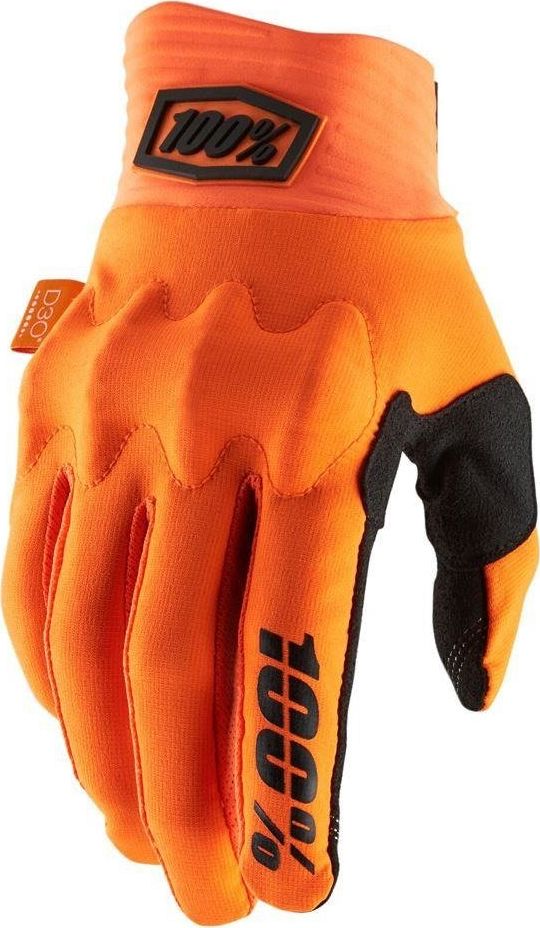 100% Rękawiczki 100% COGNITO Glove fluo orange black roz. XL długość dłoni 200-209 mm NEW