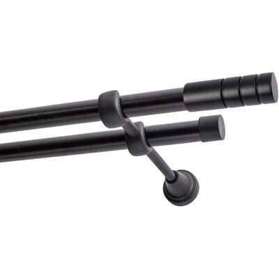 Karnisz DECASTYL Techno podwójny 320 cm Czarny